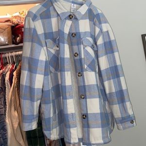 Plaid Sherpa jacket